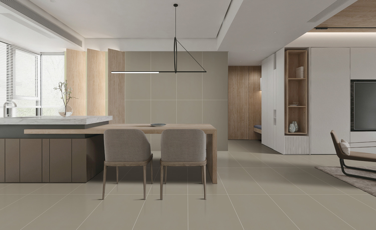 Textured Porcelain Floor Tile For Bedroom 60x120cm Starry Glaze SGS