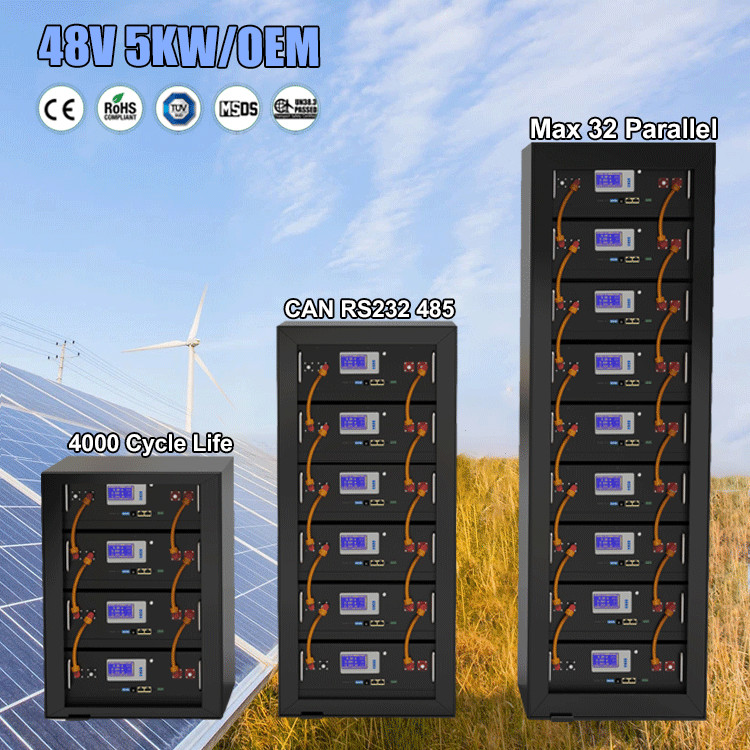 LiFePO4 Lithium Battery Deep Cycle Solar LiFePO4 Lithium Battery OEM 48V 10KW 20KW 25KW Rechargeable