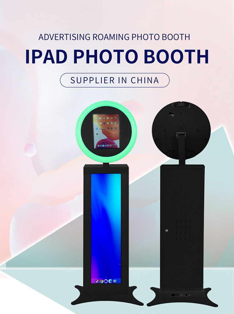 Floor Standing Selfie Stand Photo Booth Machine Ipad Air Photo Booth Advertising