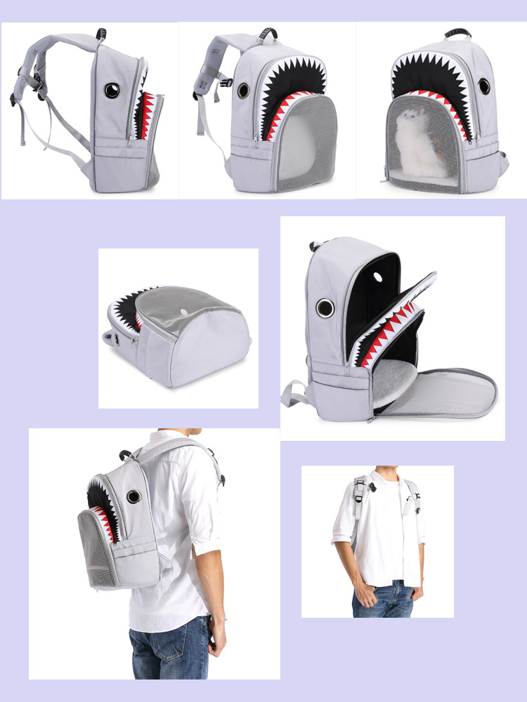 Foldable Shoulder Animal Carrier Backpack Oxford Material For 7.5kg Cat Travel