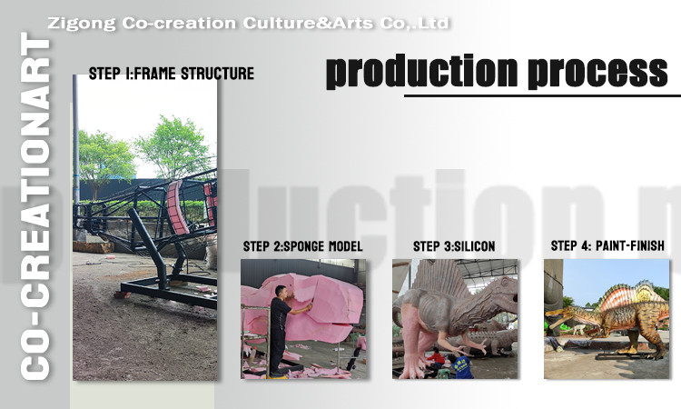 Outdoor Custom Animatronics Godzilla Monster Volcano In Amusement Park