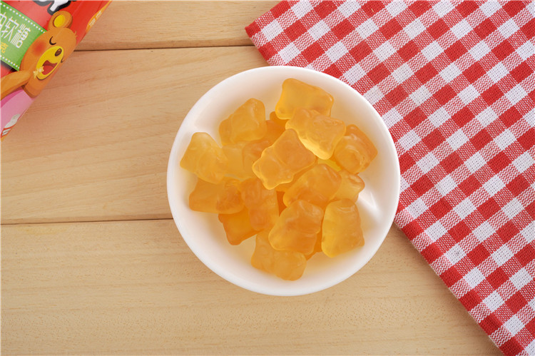Chewable Children'S DHA Gummy Bears , Peach Gummy Bears Candy Improve Memory