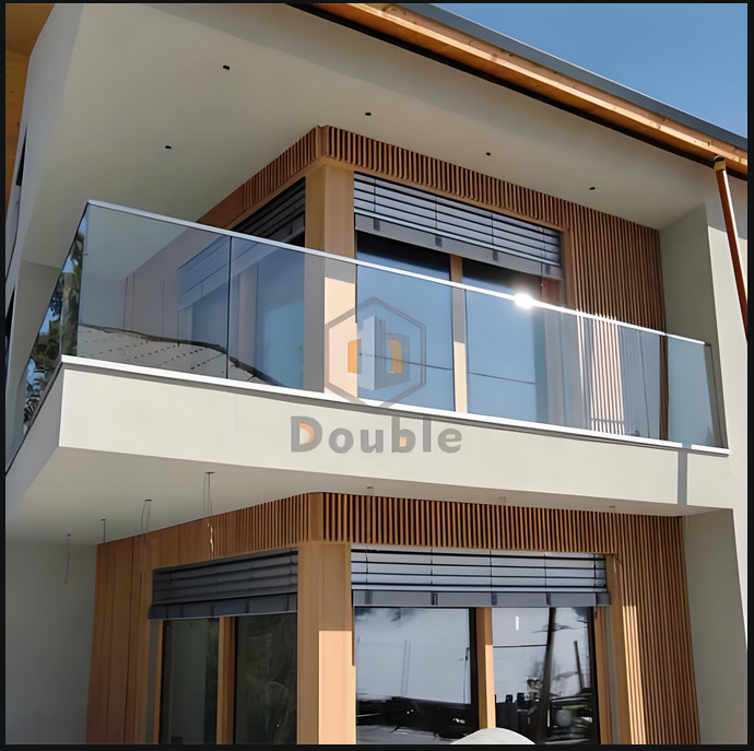 12mm Thermally Toughened Glass Balcony Railing High Strength Customizable Sizes