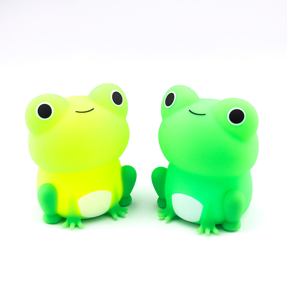 Cute Frog Night Night For Kids Color Changeable Silicone Sleeping Night Lamp For Nursery Dimmable Timer Rechargeable