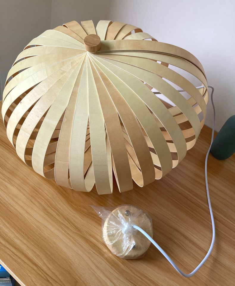 Nordic solid wooden chandelier Living room Bedroom bamboo pendant light(WH-WP-39)