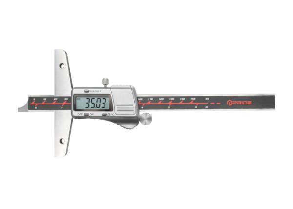 Metal Cover Metric / Inch System Conversion Vernier Depth Gauge 0.01mm