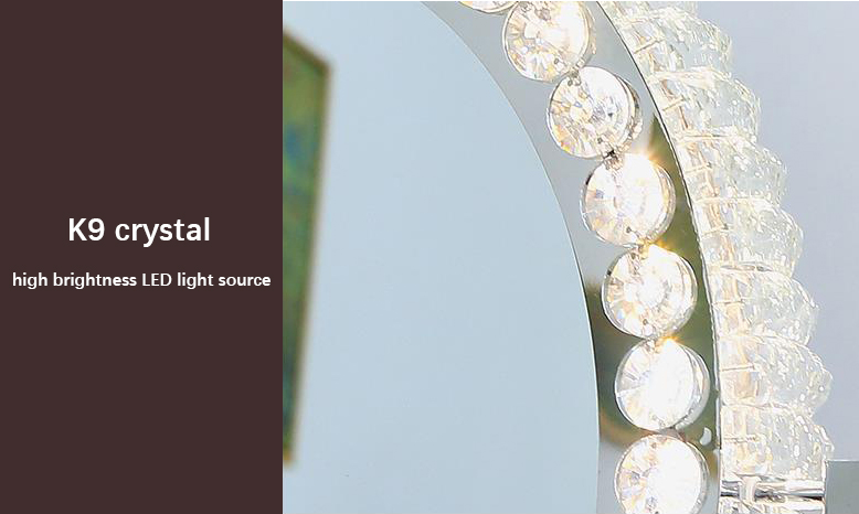 LED Light Up Makeup Mirror Crystal Vanity Mirror Hollywood Style