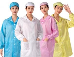  Long Sleeve Anti Static T Shirt ESD 2.5mm Cleanroom Hooded Work Pants Manufactures