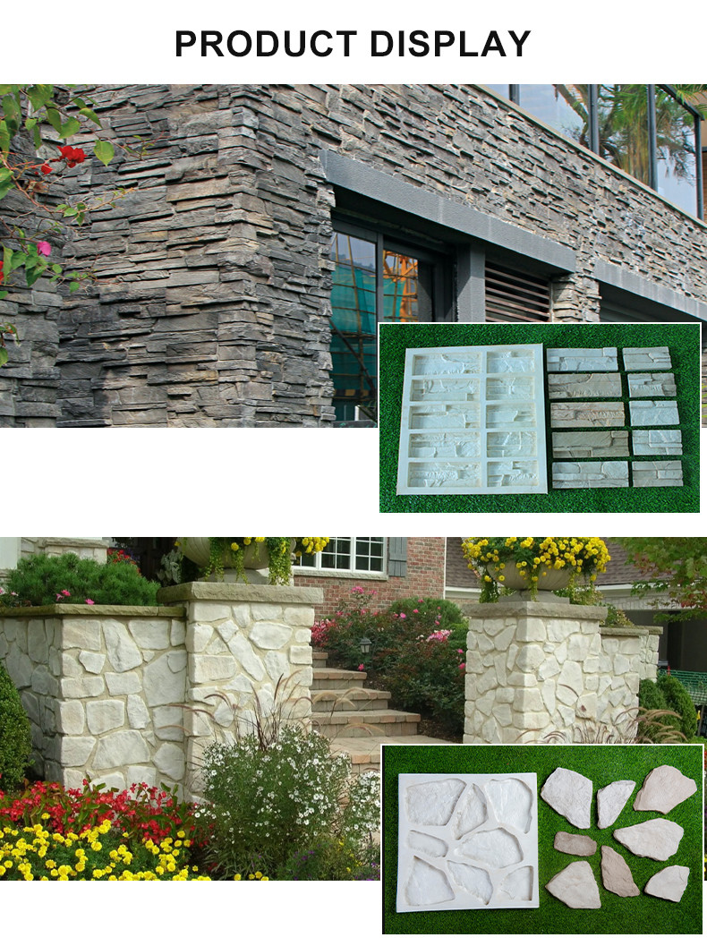 Decorative Cultured Veneer Stone And Brick Rubber Molds For Artificial Stone Molds
