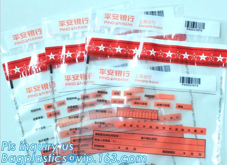 Document safe tamper proof bank deposit bag, Steb Plastic Money Pe Bank Deposit Coin Security Pouch Bags With Seal For C