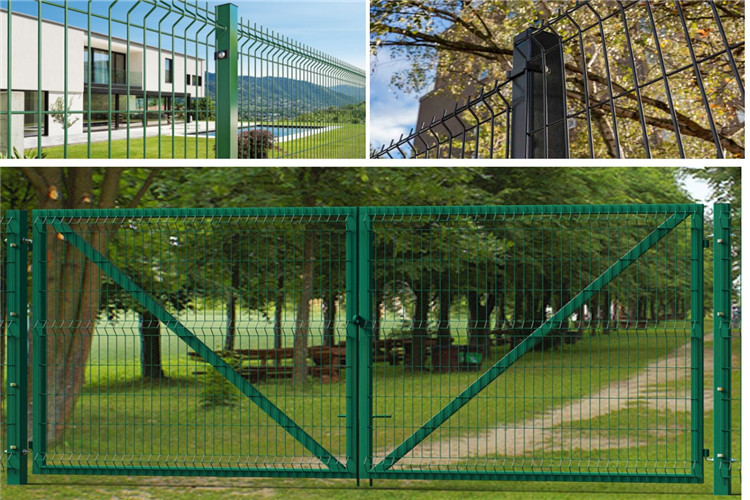 1.23m 3mm Out Diameter 3d Welded Wire Mesh Fence Powder Coated