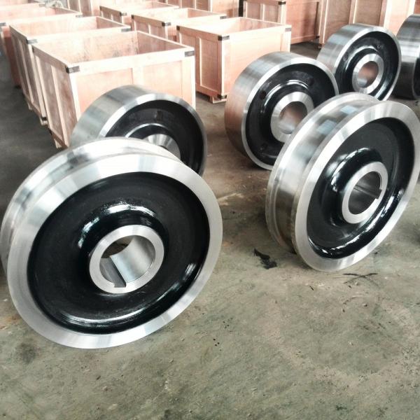 Cast Iron Crane Trolley Wheels 300-2300mm Diameter For Railway Cart Applied