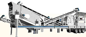 Low Noise Mobile Crushing Plant For Hard Material / Stone Making