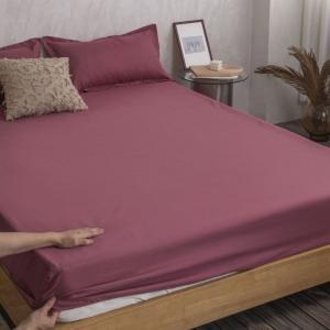 Washable Solid Pattern Type Polyester Fiber Fitted Sheet for Simple Style
