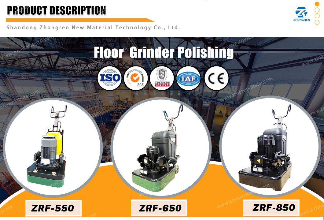 OEM ODM Concrete Surface Grinder Epoxy Floor Sander Machine With 40L Cistern