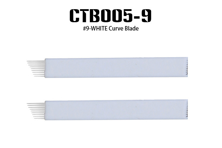 White Medical Grade Microblading Needles For Permanent Cosmetic Eyebrow