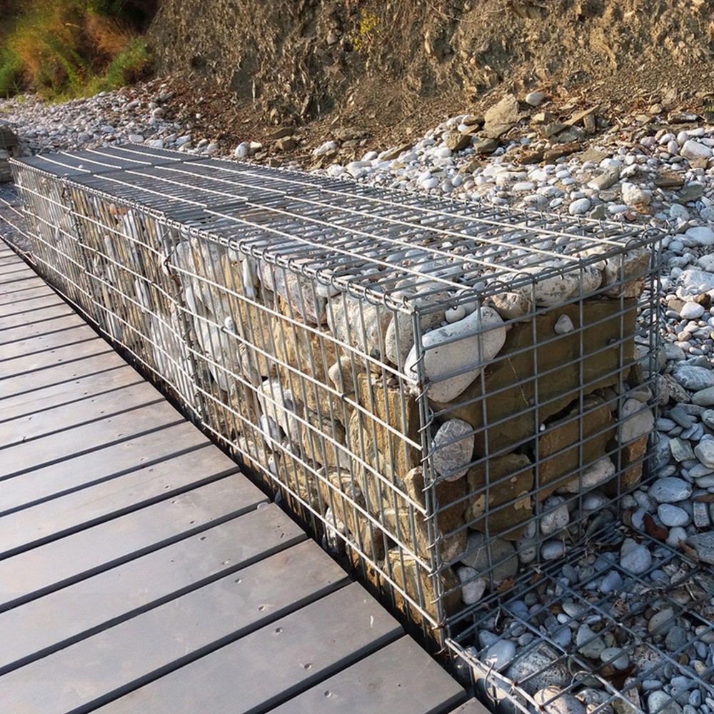 Welded Gabion Fence Commercial Landscape Modular Design Quick Install Hot Dip Galvanization