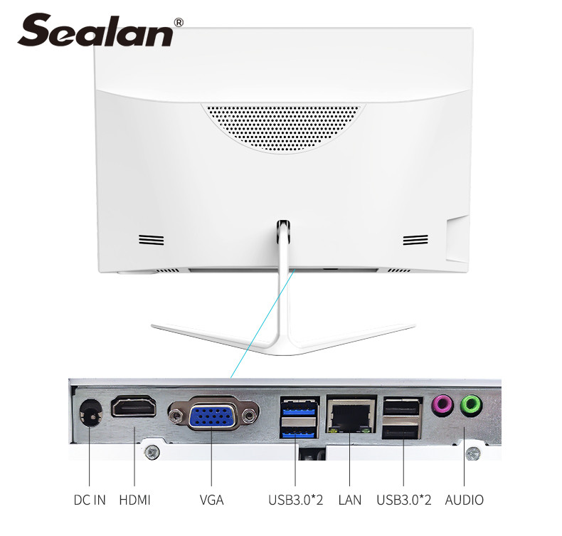 Wide Screen Display Color 16.7M White All In One Desktop SSD 120G