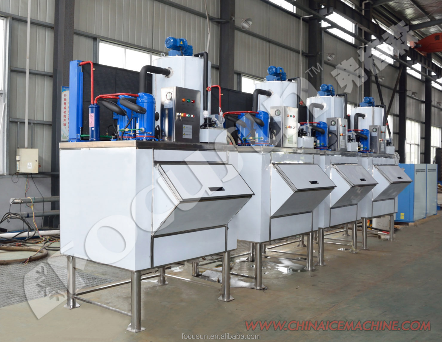 2T Flake Ice Machine for Seafood and Fish Preservation at 25C Water Inlet Temperature
