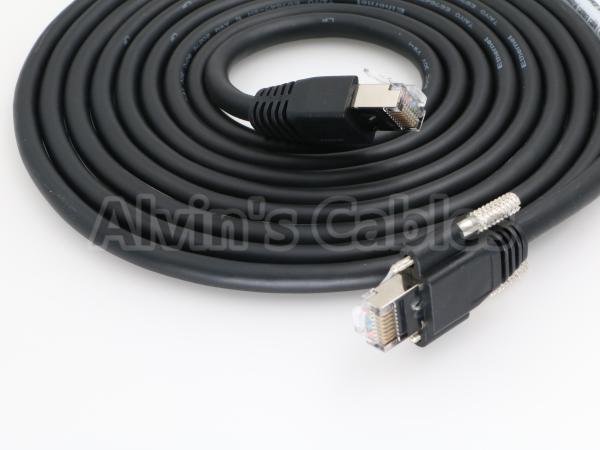 GigE Machine Vision Cables High Flex Screw Lock Vertical For CCD Industrial