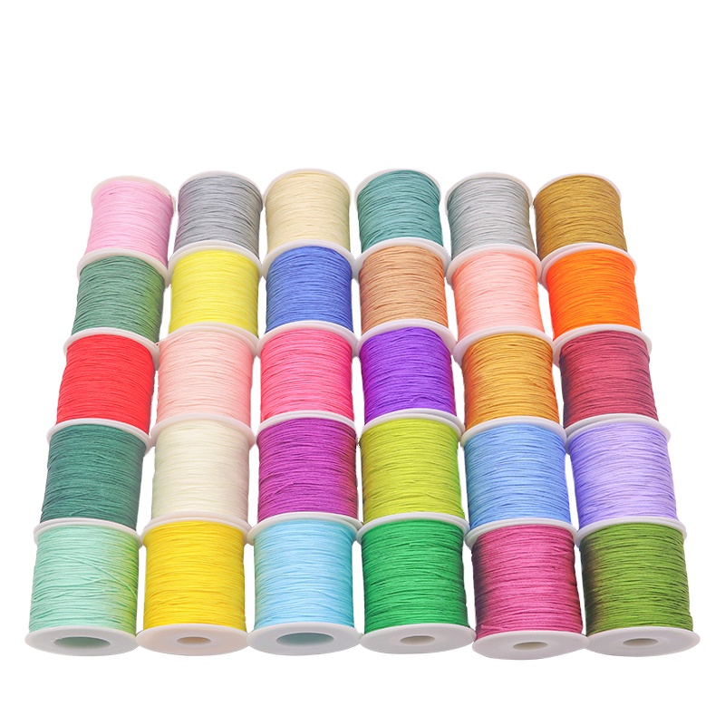 Singal Color Nylon Knot Braided String Bracelet Cord for Beading and Accessories