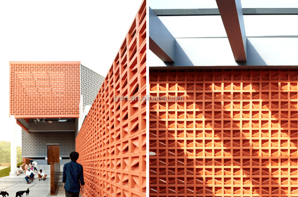 800 Centigrade Heat Insulation Red Fire Clay Veneer Bricks for Classical Exterior Wall Design Classical Design Style