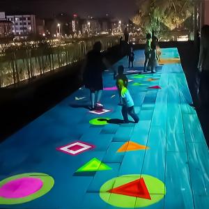  Custom Full Color Outdoor Magic Interactive Floor Projector Solution Manufactures