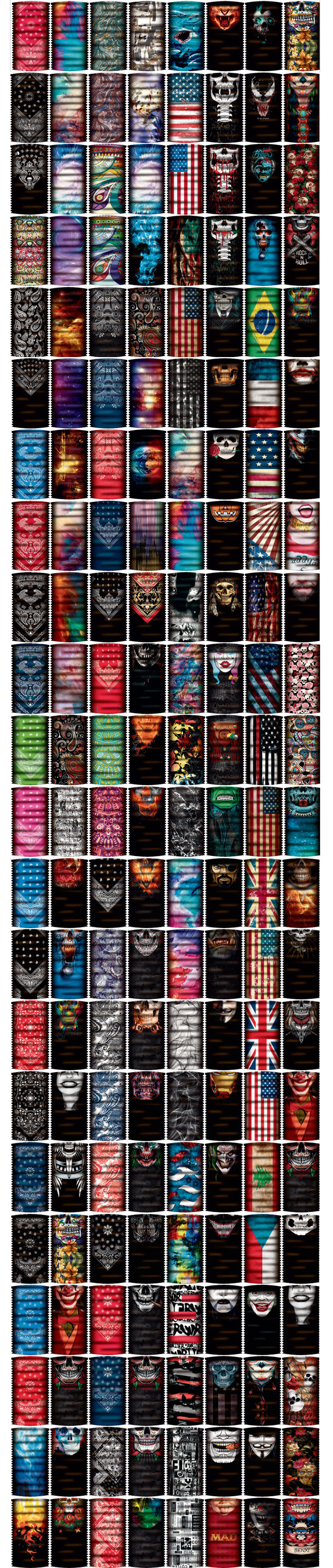 Half Face Breathable Protective Reusable Rave Face Bandana