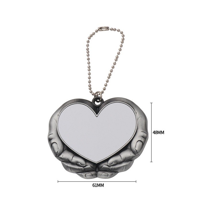 Sublimation Angel Wing Blank Car Hanging Ornament Pendant Love Heart Shaped Personalized Photo For Home Window DIY