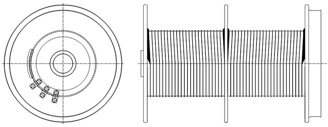 High Capacity 300KN 35mm Rope Winch Drum, Winch Spare Parts For Deck Lifting