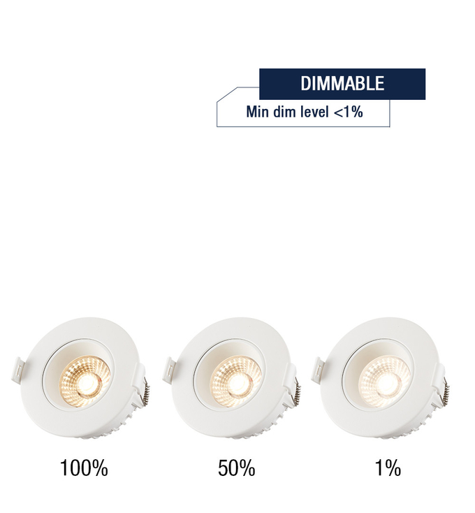 9W IP54 COB Spot Dimmable Trimless LED Downlights Anti Glare