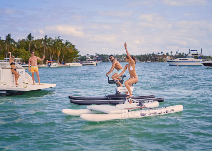 PVC Inflatable Sea Banana Pontoon Boat Tube For Floating Water Bike