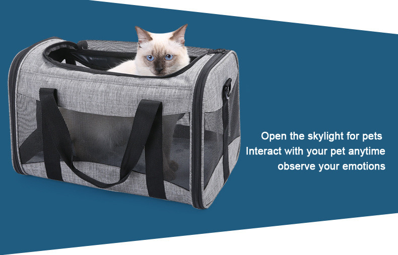 2 Doors Pet Carrier Handbag More Ventilated Dog Shoulder Carry Bag 12kg Capacity