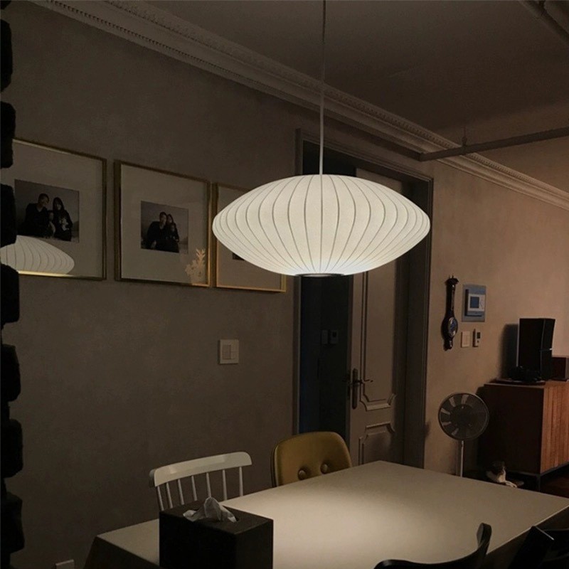 Wabi Sabi Style Pendant Lights Creative Japanese Vintage Silk Cloth Chandelier for Dining Room and Bedroom Modern Pendant Light