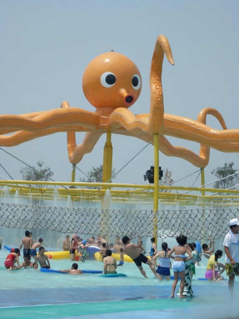 Aqua Equipment Octopus with Water Spray for a Commercial Spray Park / Customized Water Park Equipment