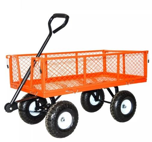 Tools Heavy Duty Utility Garden Lawn Wheelbarrow Trailer with Easy Removal
