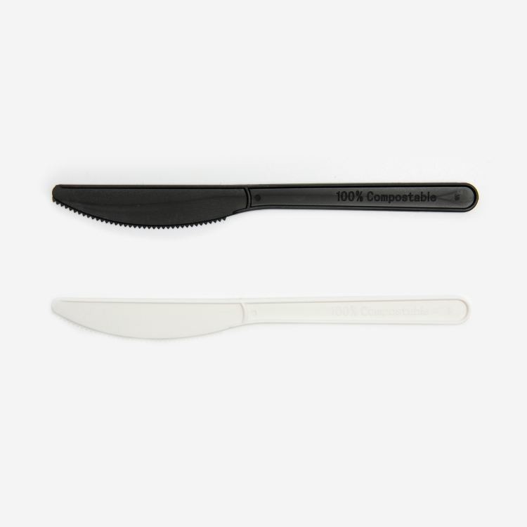CPLA ECO Friendly 7 Inches Knives Cutlery Set Disposable Biodegradable Knives