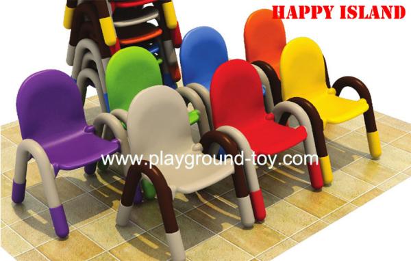 Early Childhood Classroom Furniture Kids Chair Plastic Pipe Frame PP Plastic