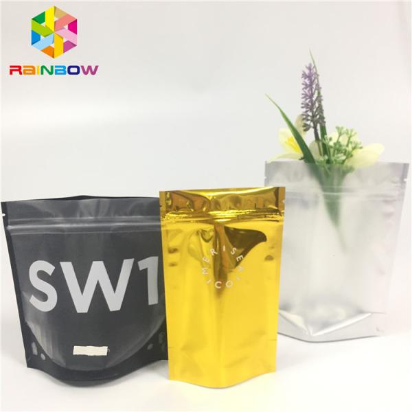 Foil Laminated Mylar Snack Bag Packaging Custom Printed Clear Front Doypack