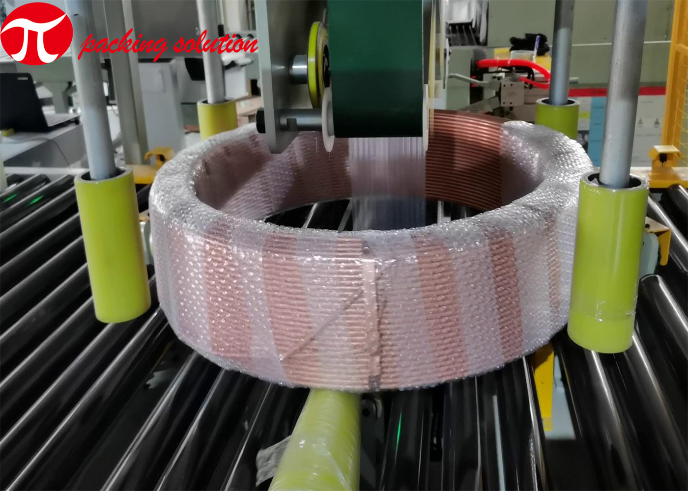 Palletizing Bundling Weighing Coil Stretch Wrapping Machine