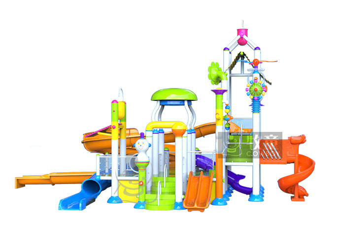 Commercial Water Park Equipment / Water Playground Equipment Customized Dimension