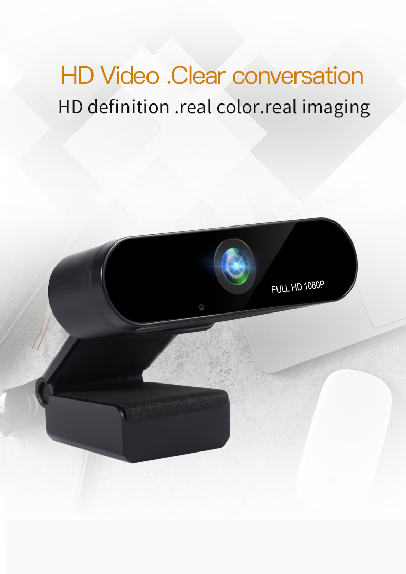 Computer 1080p 60fps 24MP Full HD Webcam Privacy Cover USB Interface