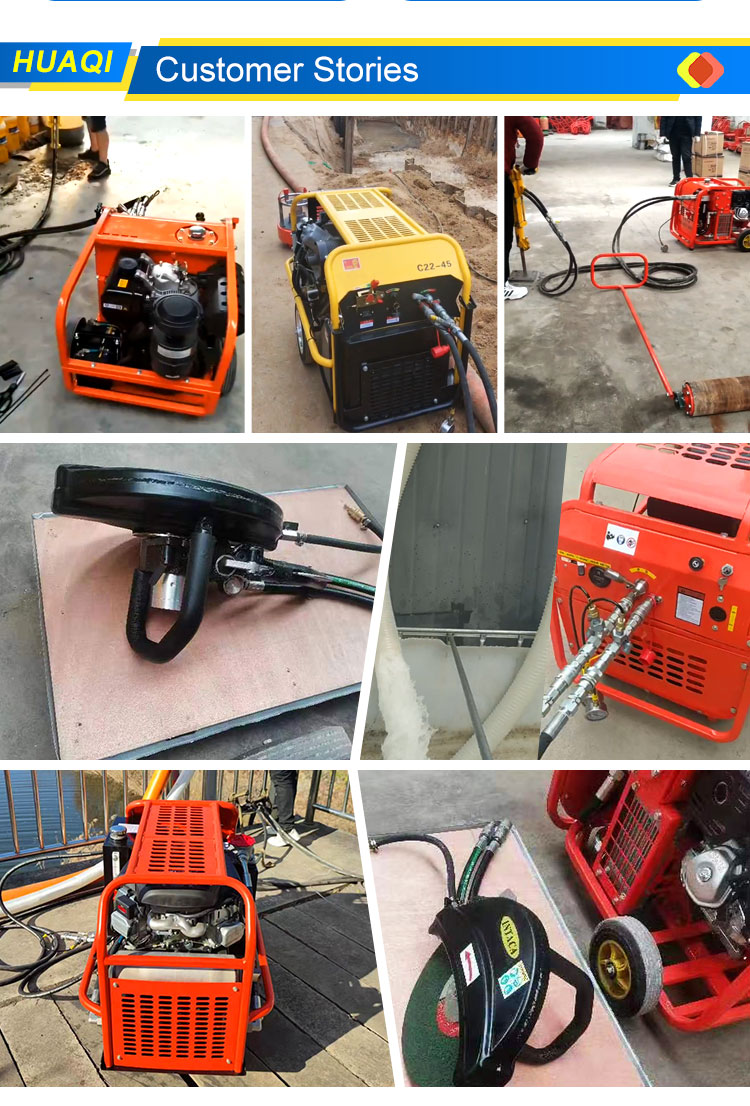 Portable Gas Engine Hydraulic Power Pack Unit For Hydraulic Auger Hand Push Type Station