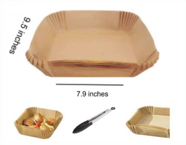 Cooking Disposable Square Air Fryer Parchment Paper Non Stick Waterproof