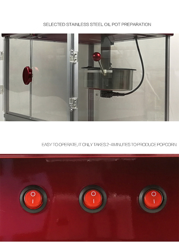 Double Door Popcorn Making Machine for Outdoor Garage