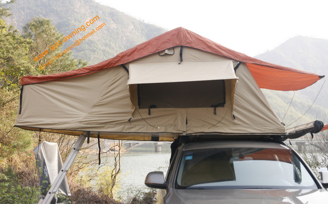 Outdoor Waterproof Aluminum Poles 2-4 People Travelling Camping Car Top Trailer Tent