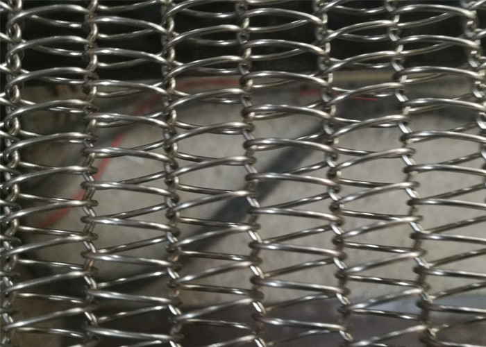 316L SS Food Mesh Belt Width 200mm-5000mm Easy Clean For Food Cooling