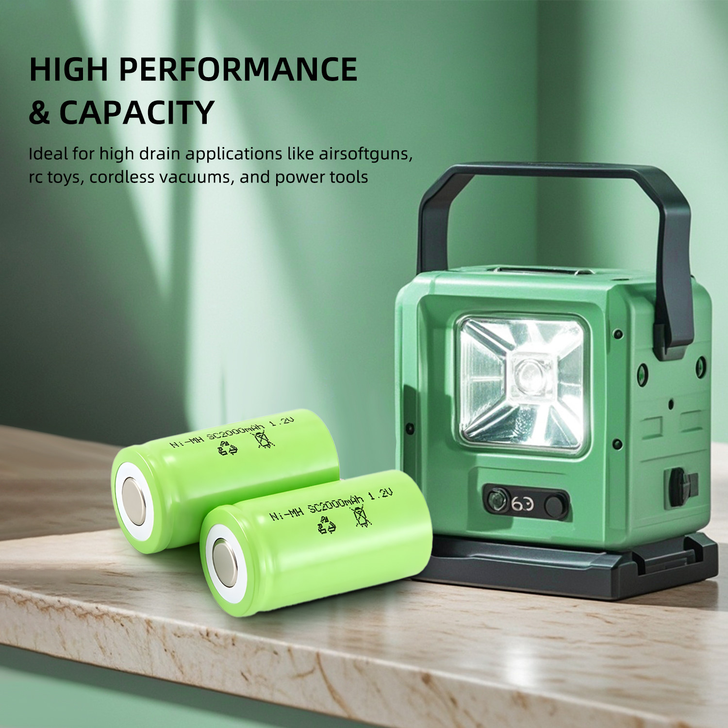 NIMH C Rechargeable Battery 2000mAh 3000mah NiMH SC 1.2V Battery