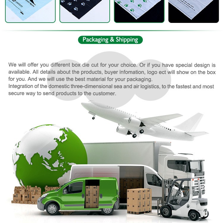 PLA Compostable waste bags dog poop bags