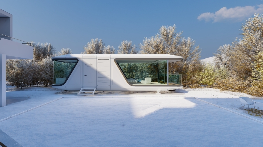 Low Cost Space Cabin With Blcony Prefabricated Movable Cabin Space Cabin Prefabricated Space Cabin